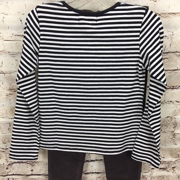 Girls 6X Outfit Legging Top Sequin Striped Long Sleeve Corduroy Legging Pants - Picture 3 of 7